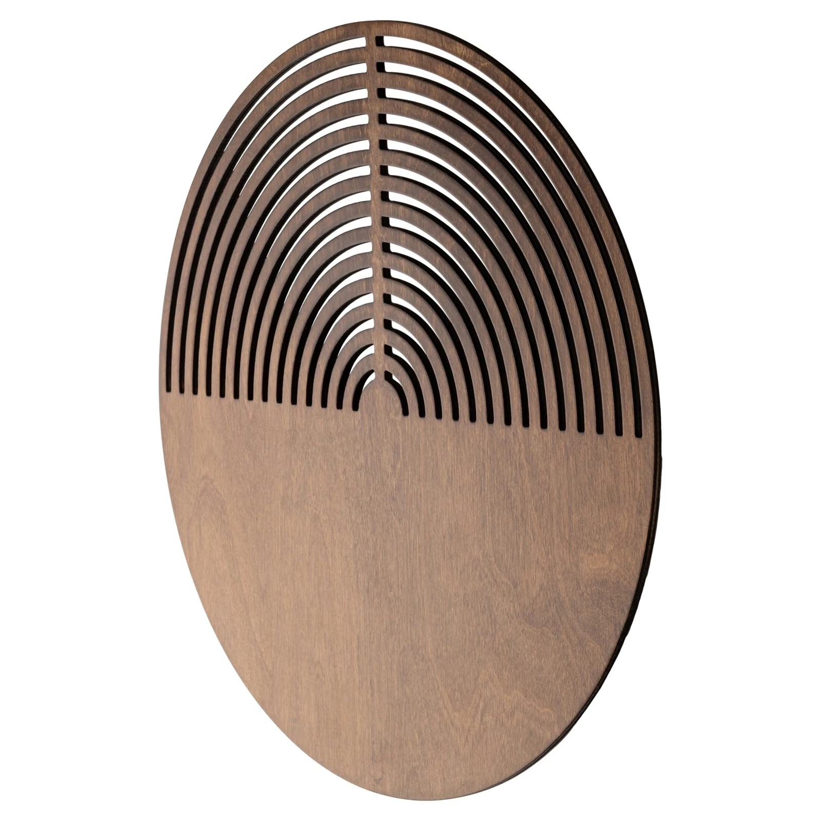 Wall light 2xG9 – wooden panel, brown, openwork detail