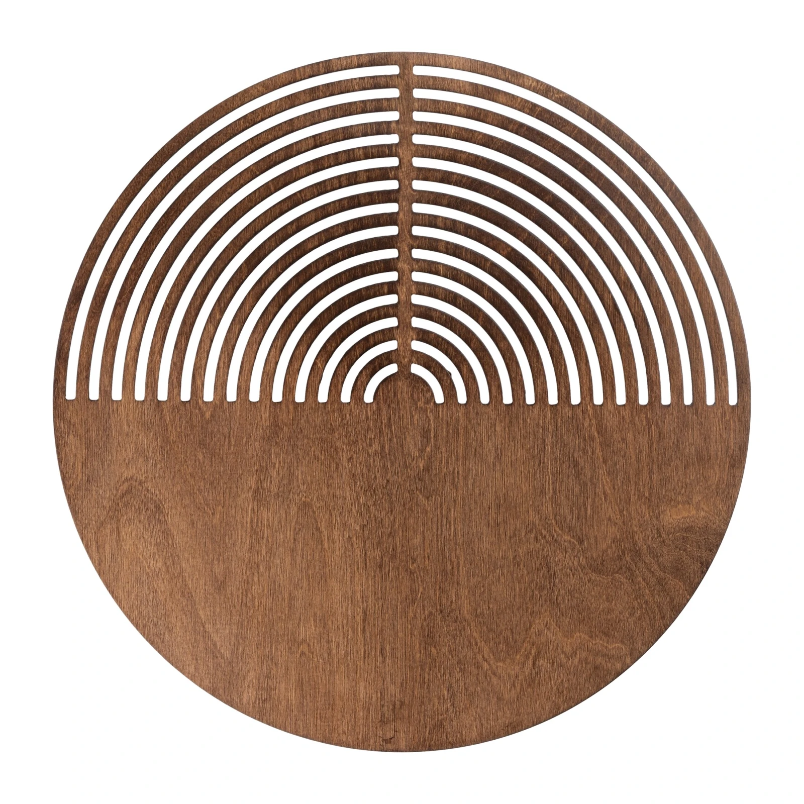 Wall light 2xG9 – wooden panel, brown, openwork detail