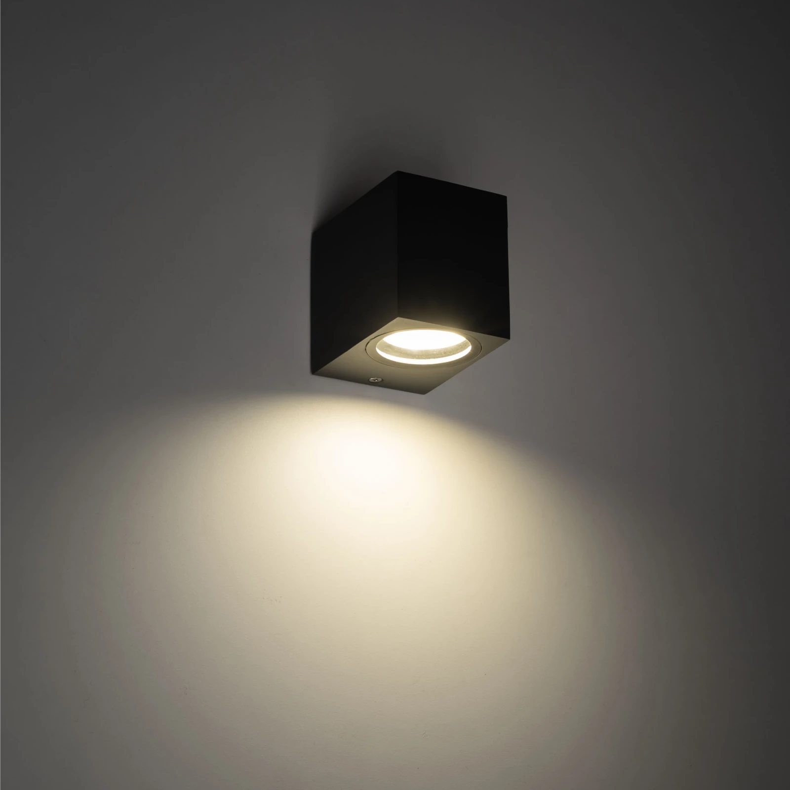 Outdoor wall light 1xGU10 – cylindrical, grey, IP44