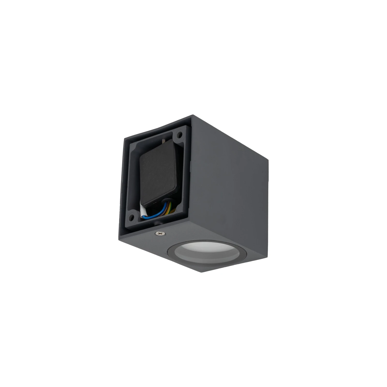 Outdoor wall light 1xGU10 – cylindrical, grey, IP44