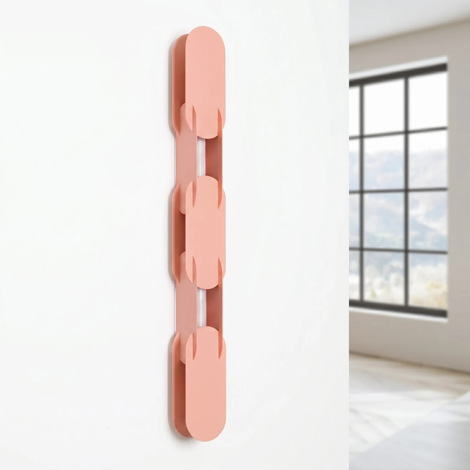 Wall lamp 91 cm – linear, peach, DALI dimmable