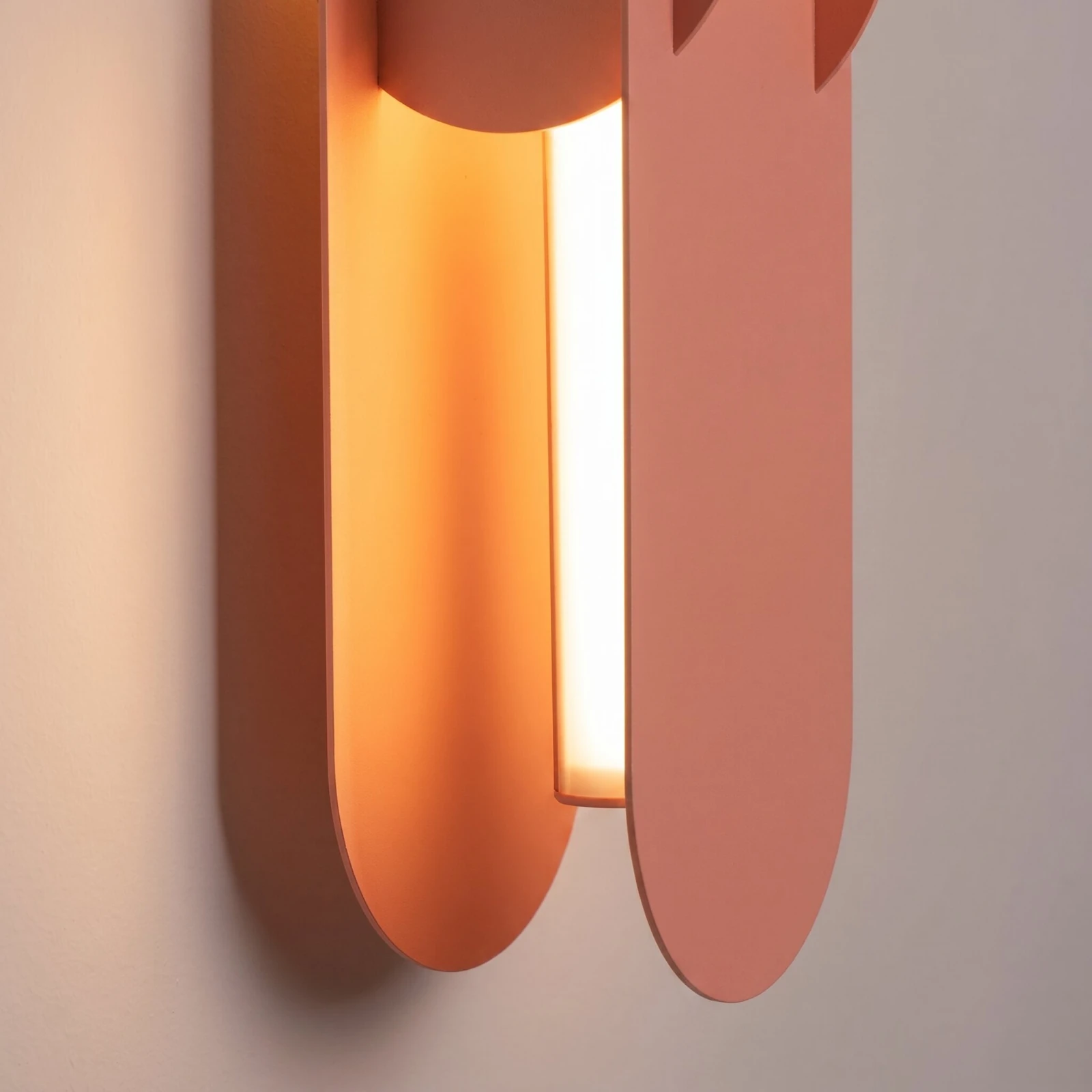 Wall lamp 91 cm – linear, peach, DALI dimmable