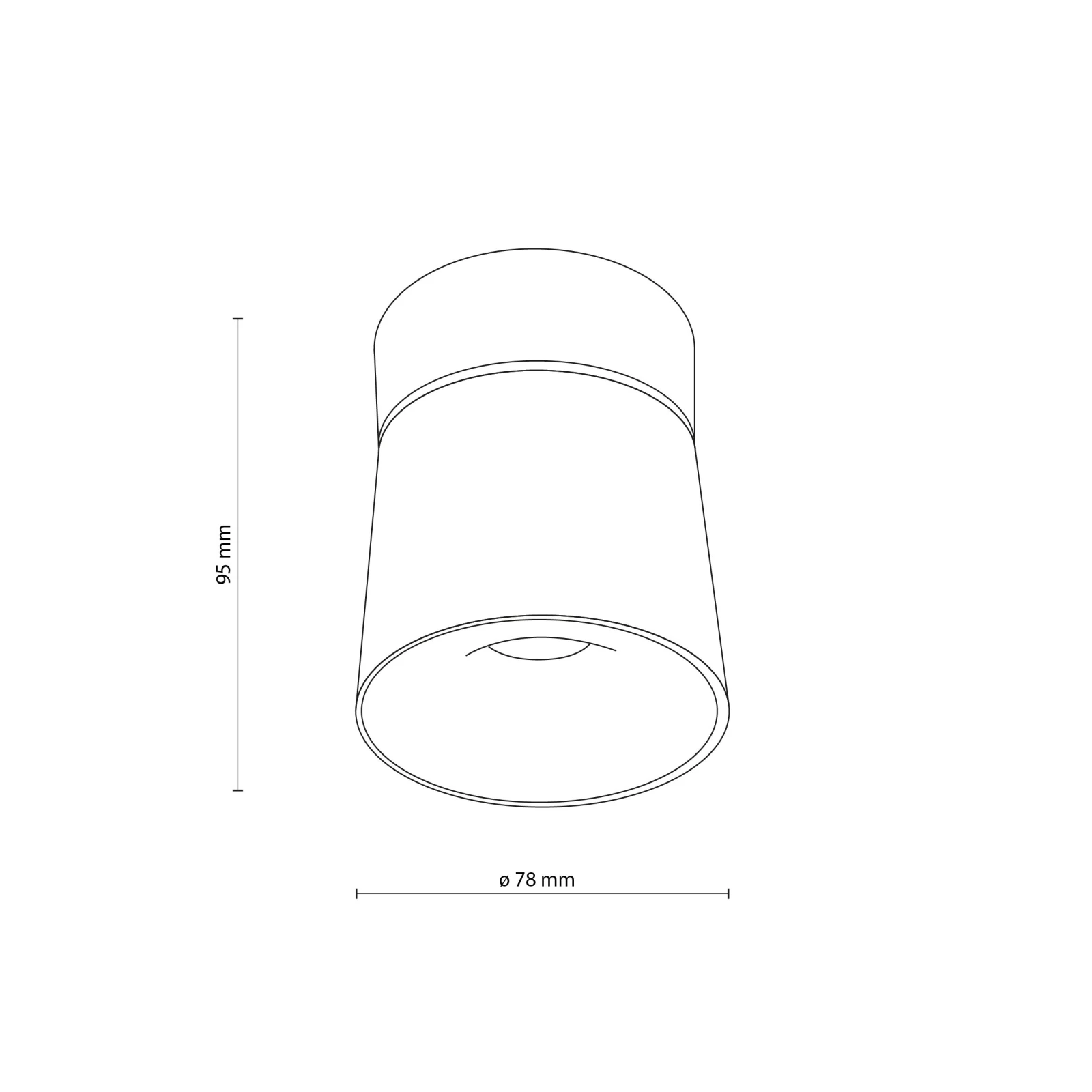 KYOTO LED ceiling light 12W – cylindrical, white, adjustable beam