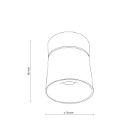 KYOTO LED ceiling light 12W – cylindrical, white, adjustable beam - Image 3