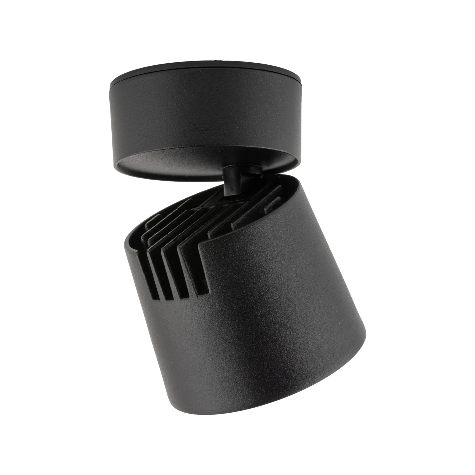 KYOTO LED ceiling light 12W – cylindrical, black, adjustable beam