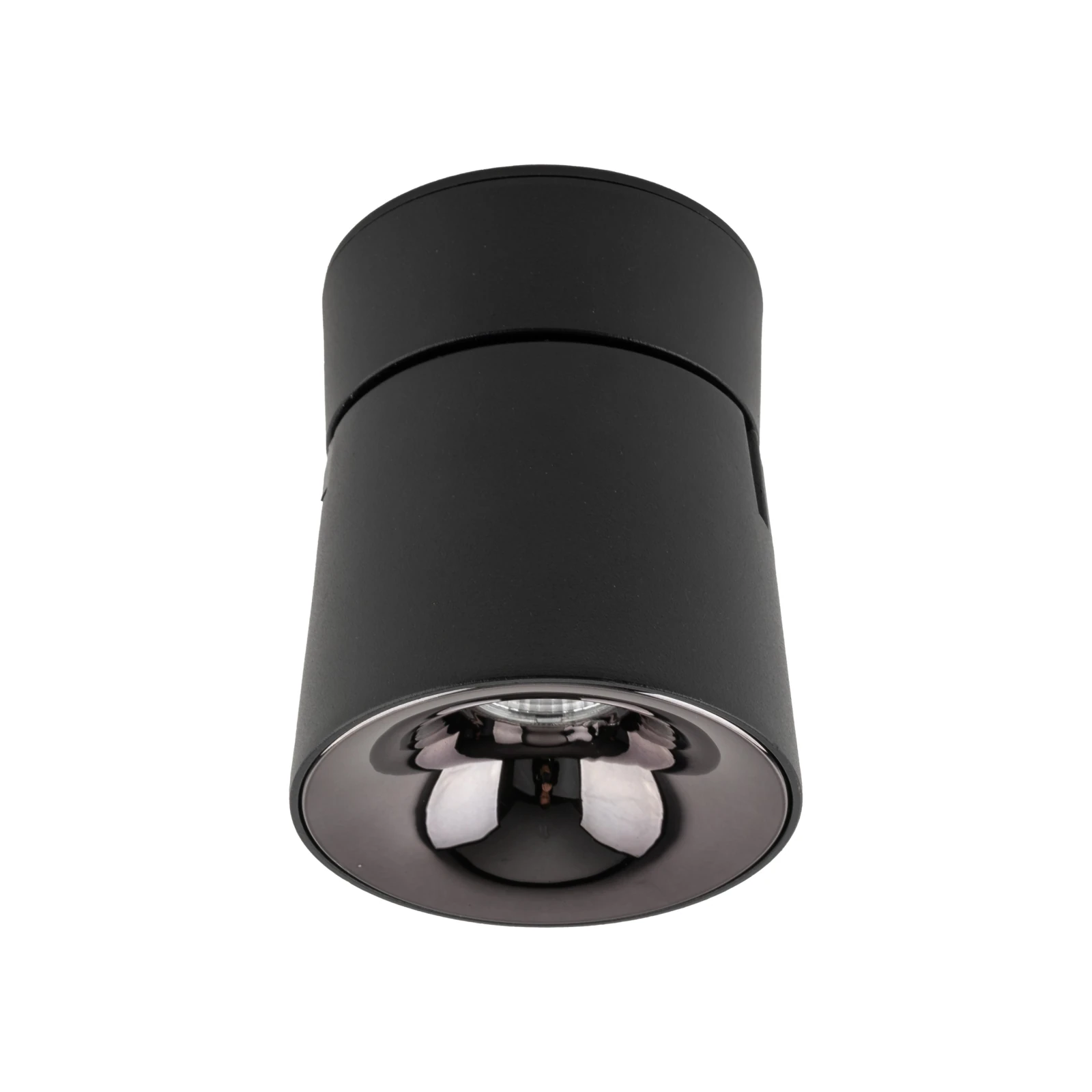 KYOTO LED ceiling light 12W – cylindrical, black, adjustable beam
