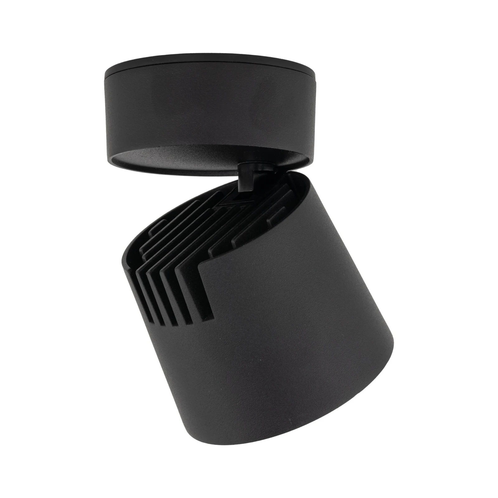 KYOTO LED ceiling light 18W – cylindrical, black, adjustable beam