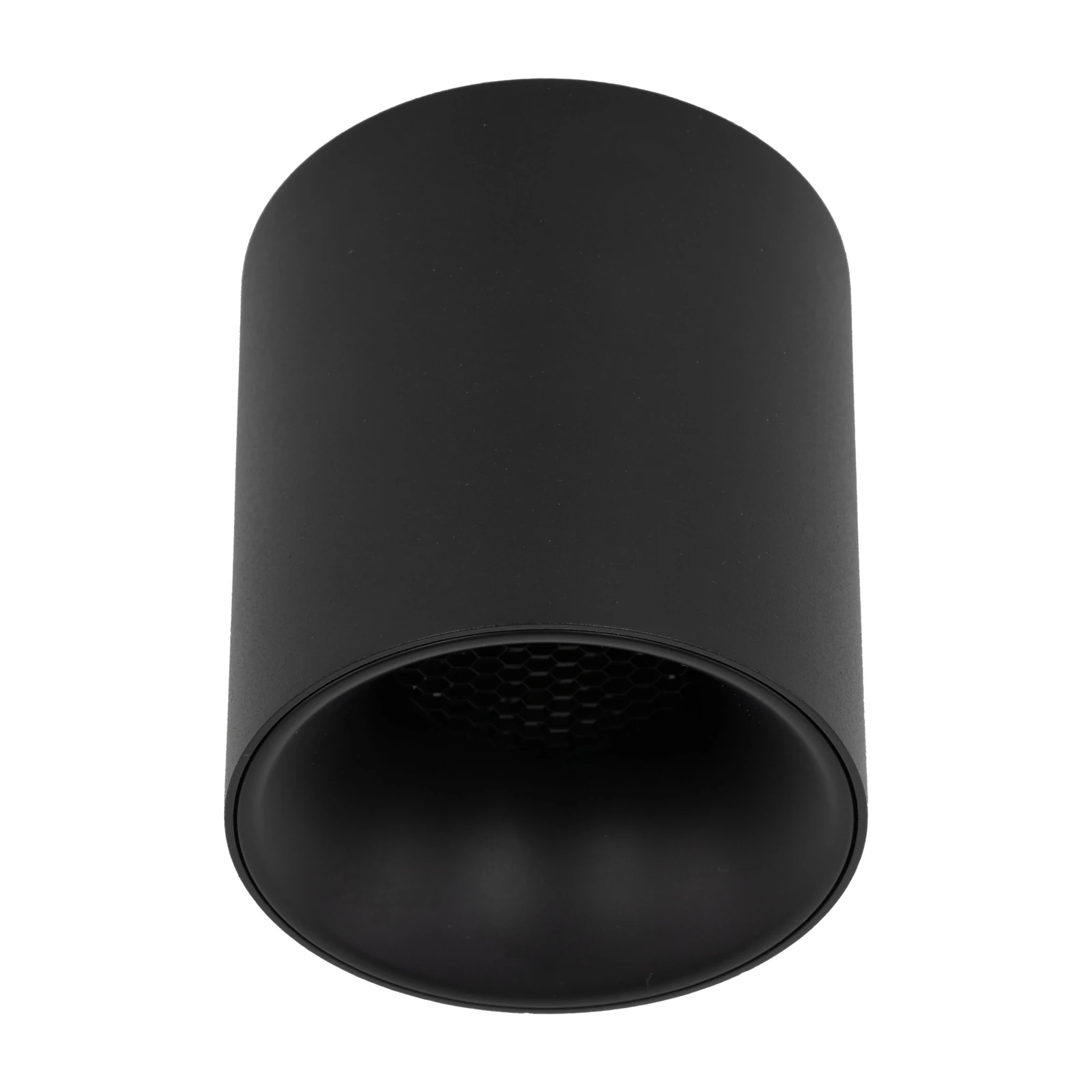 BLAZE LED ceiling light 12W – cylindrical, black, spotlight