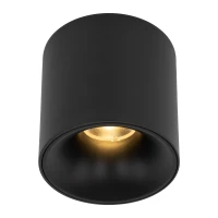 LED ceiling light 18W – round, black, warm white - Image 6