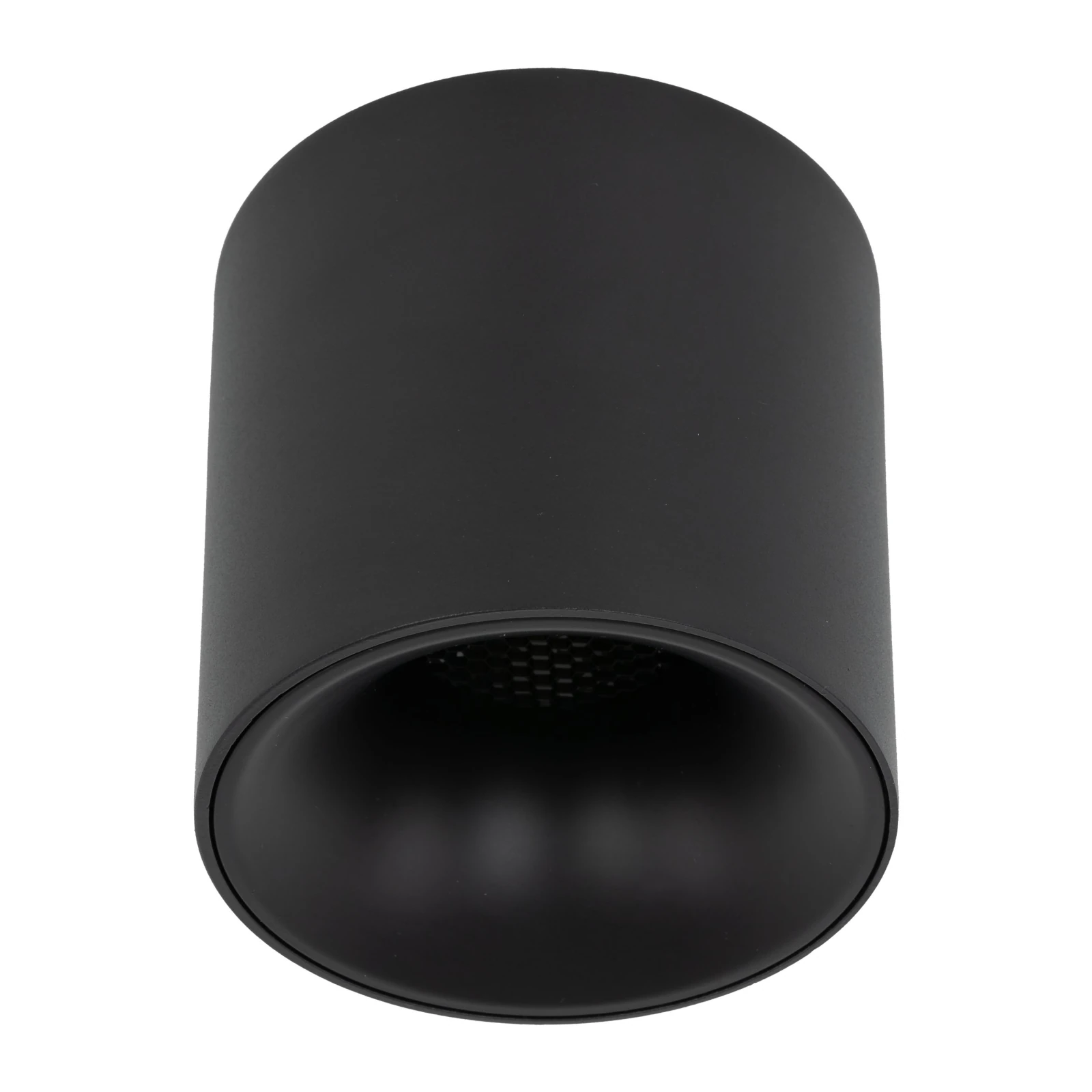 LED ceiling light 18W – round, black, warm white