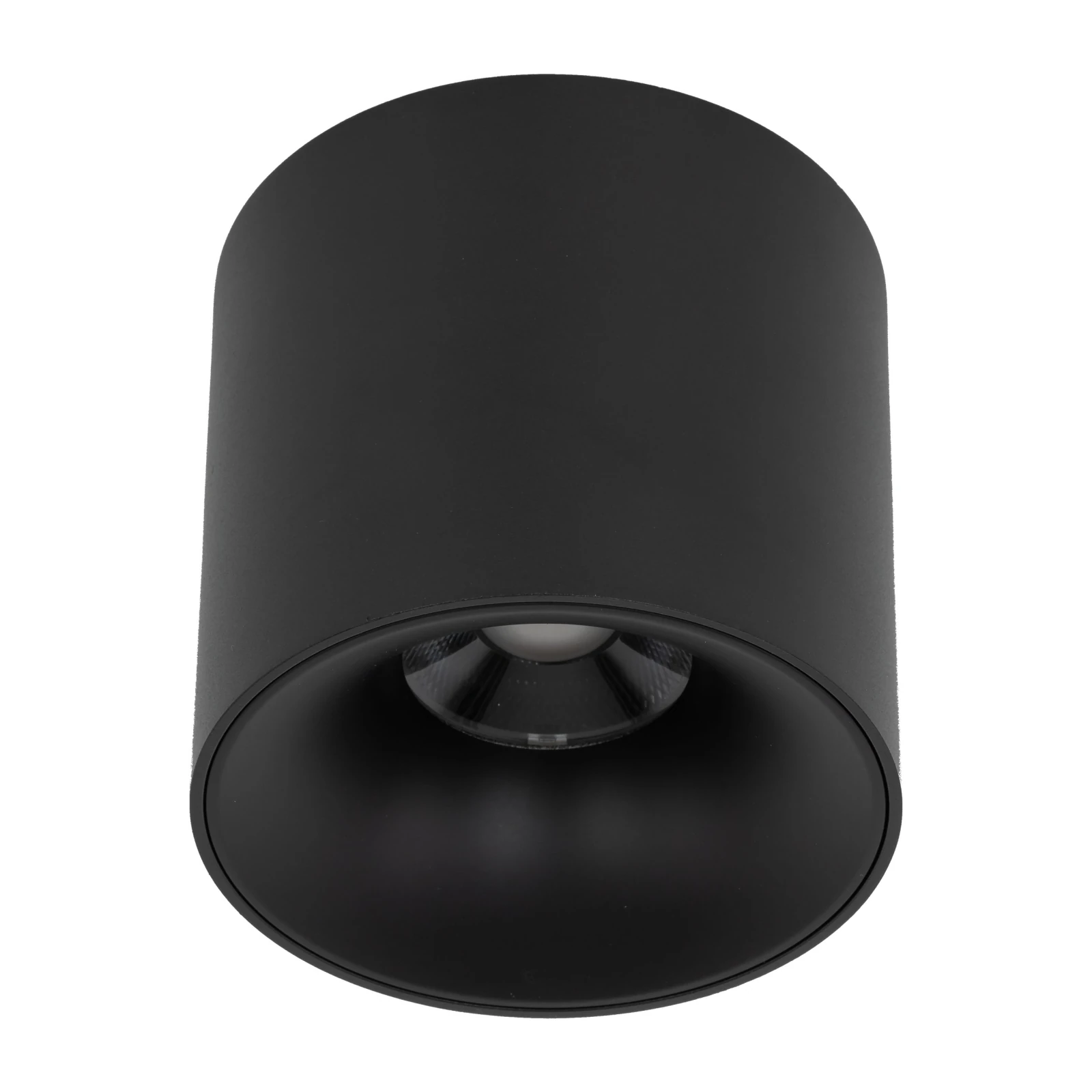 LED ceiling light 30W – round, black, warm white