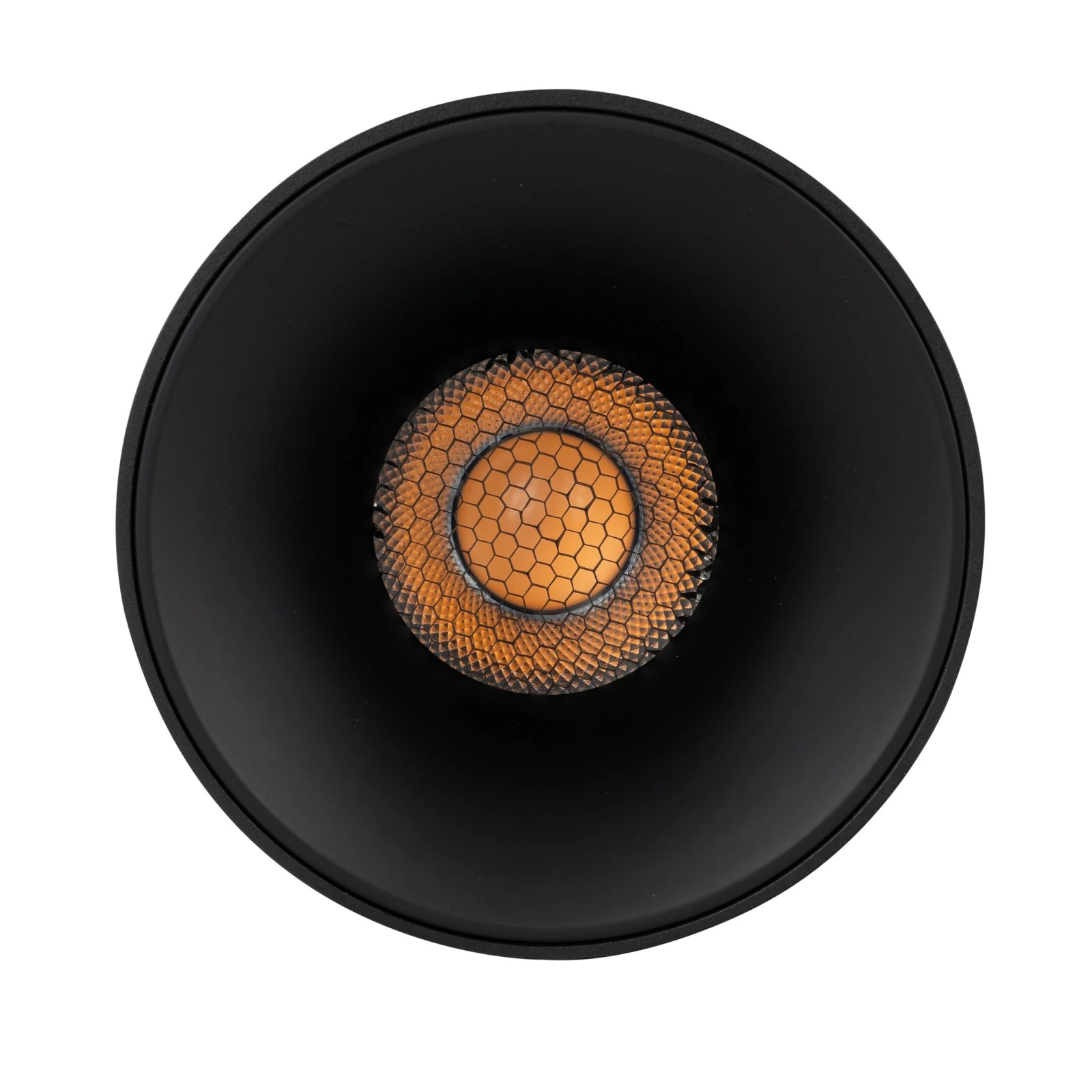 LED ceiling light 30W – round, black, warm white