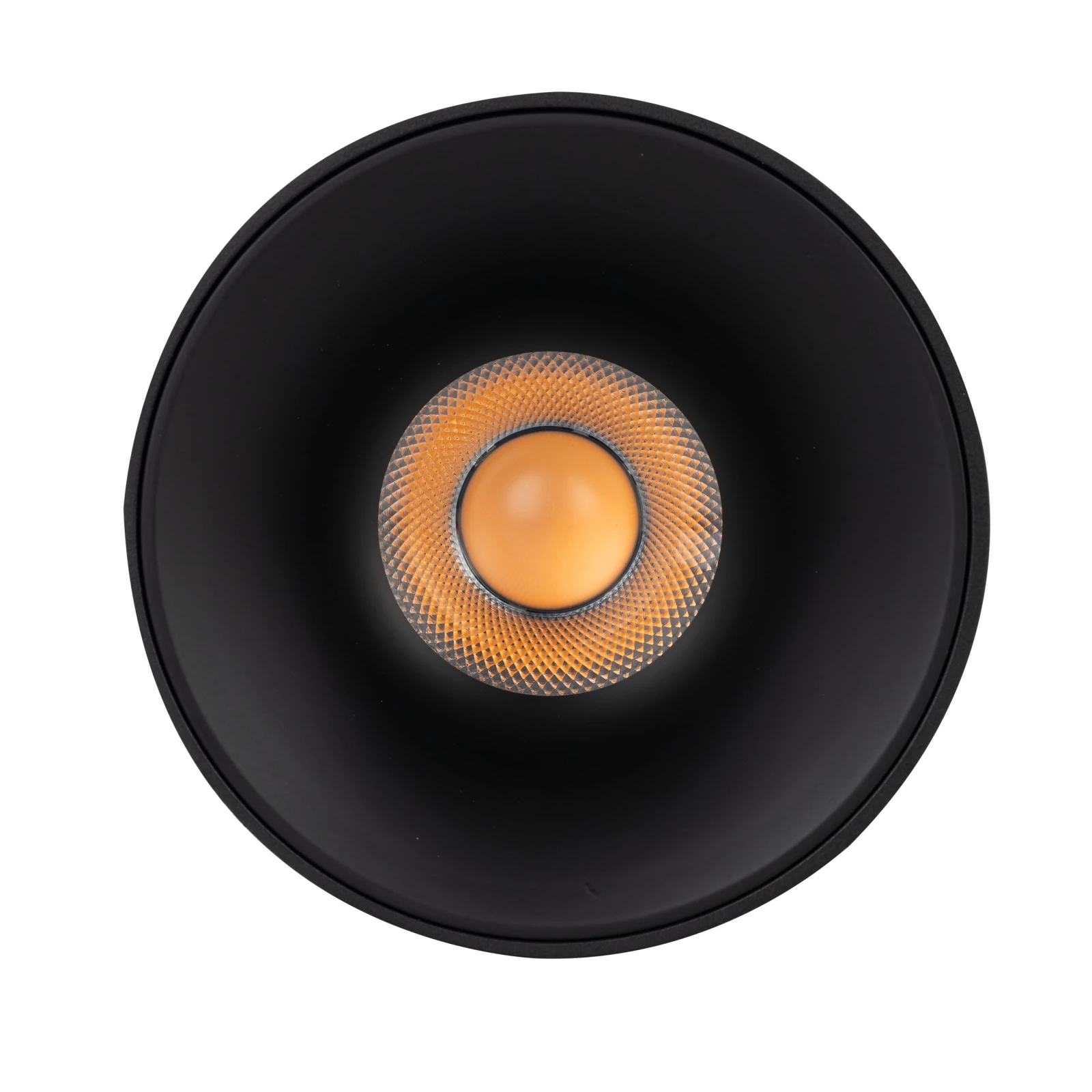 LED ceiling light 30W – round, black, warm white
