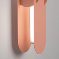 Wall lamp 91 cm – linear, peach, DALI dimmable - Image 4