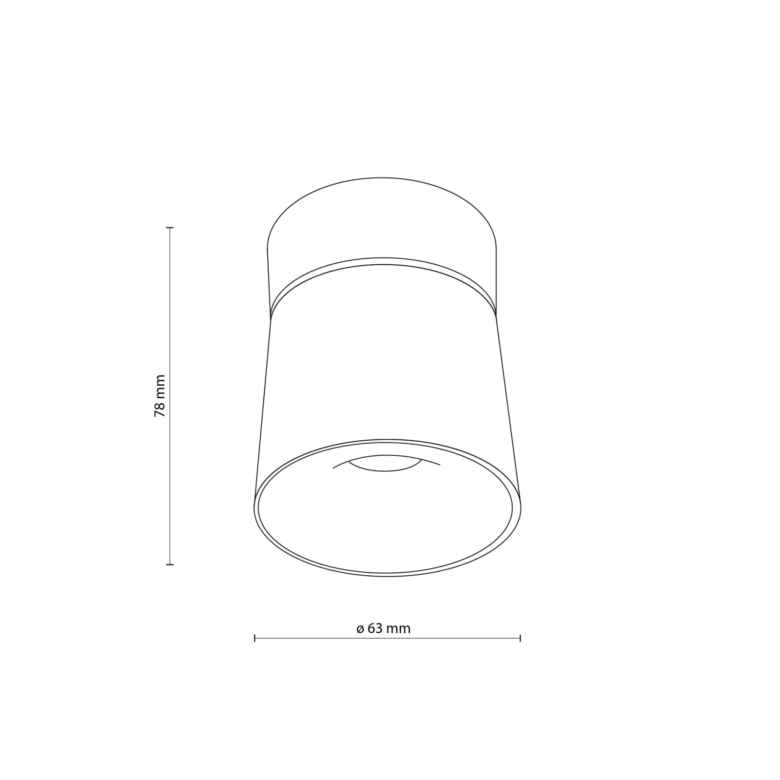 KYOTO lubinis LED šviestuvas 18 W CCT, juodas