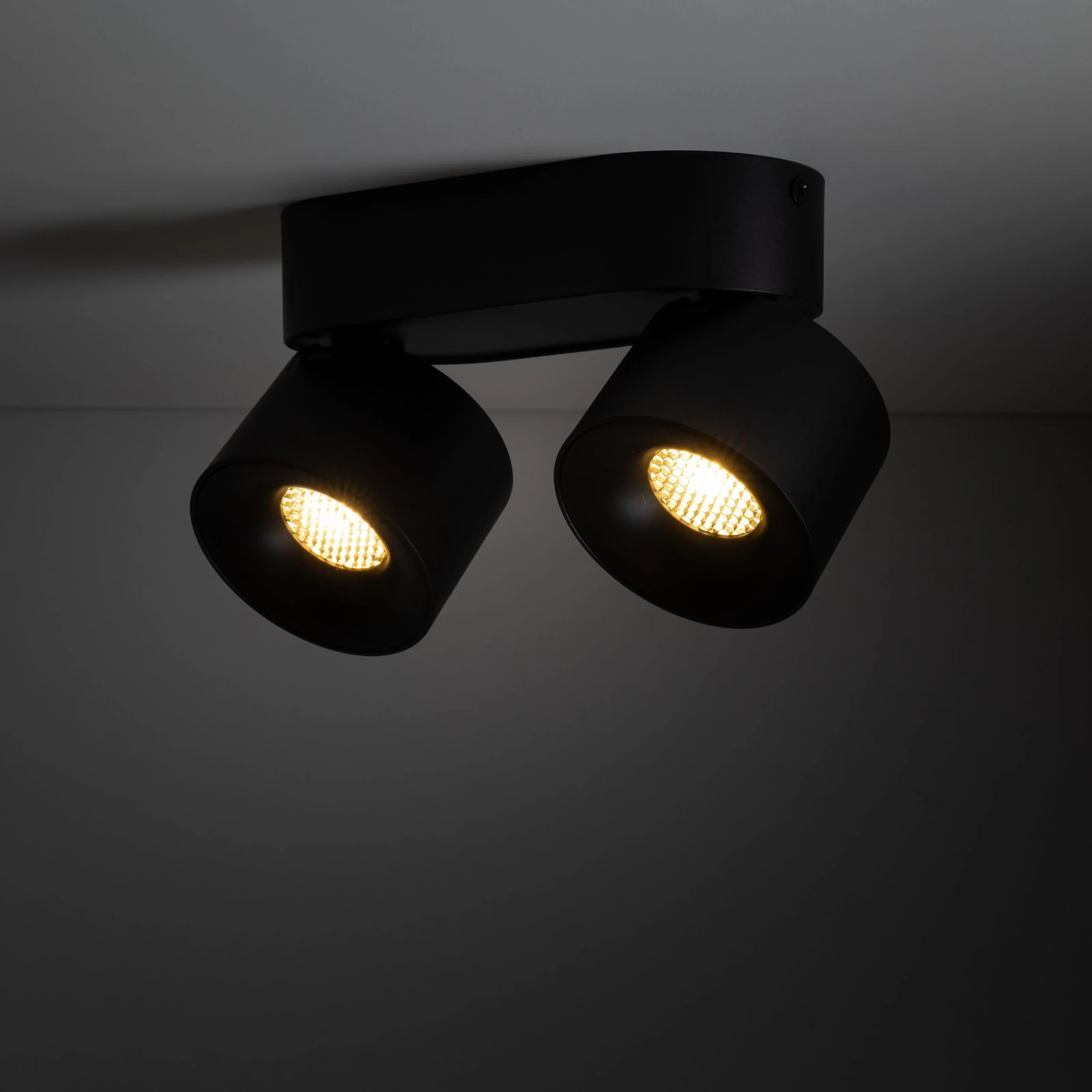 Ceiling LED fixture 20 W – double, black, CCT