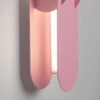 Wall lamp 91 cm – linear, pink, DALI dimmable - Image 4