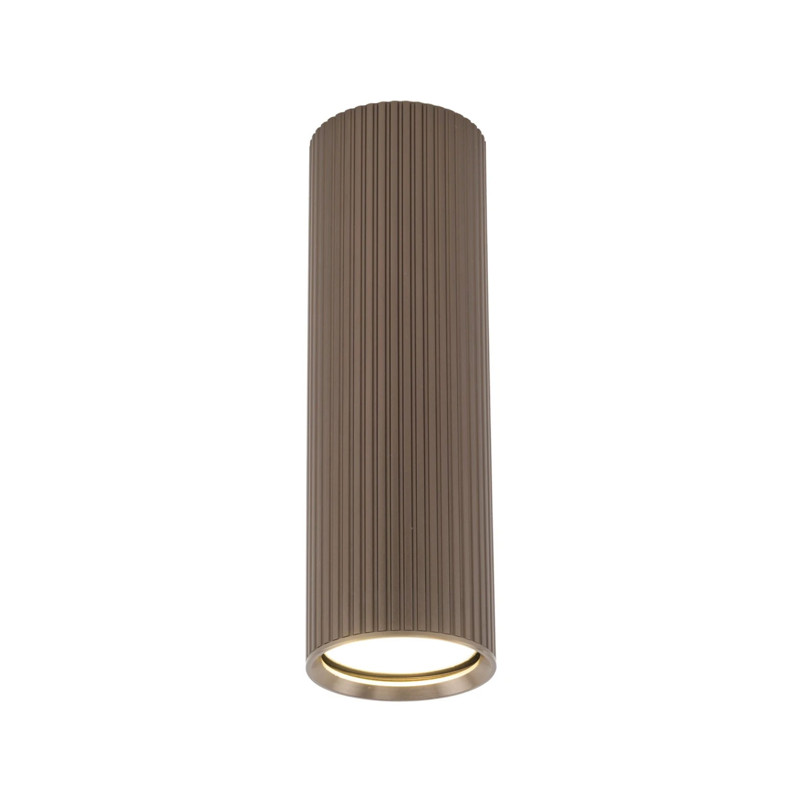 TUNE M ceiling light – cylindrical, brown, GU10