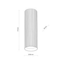 TUNE M ceiling light – cylindrical, brown, GU10 - Image 8