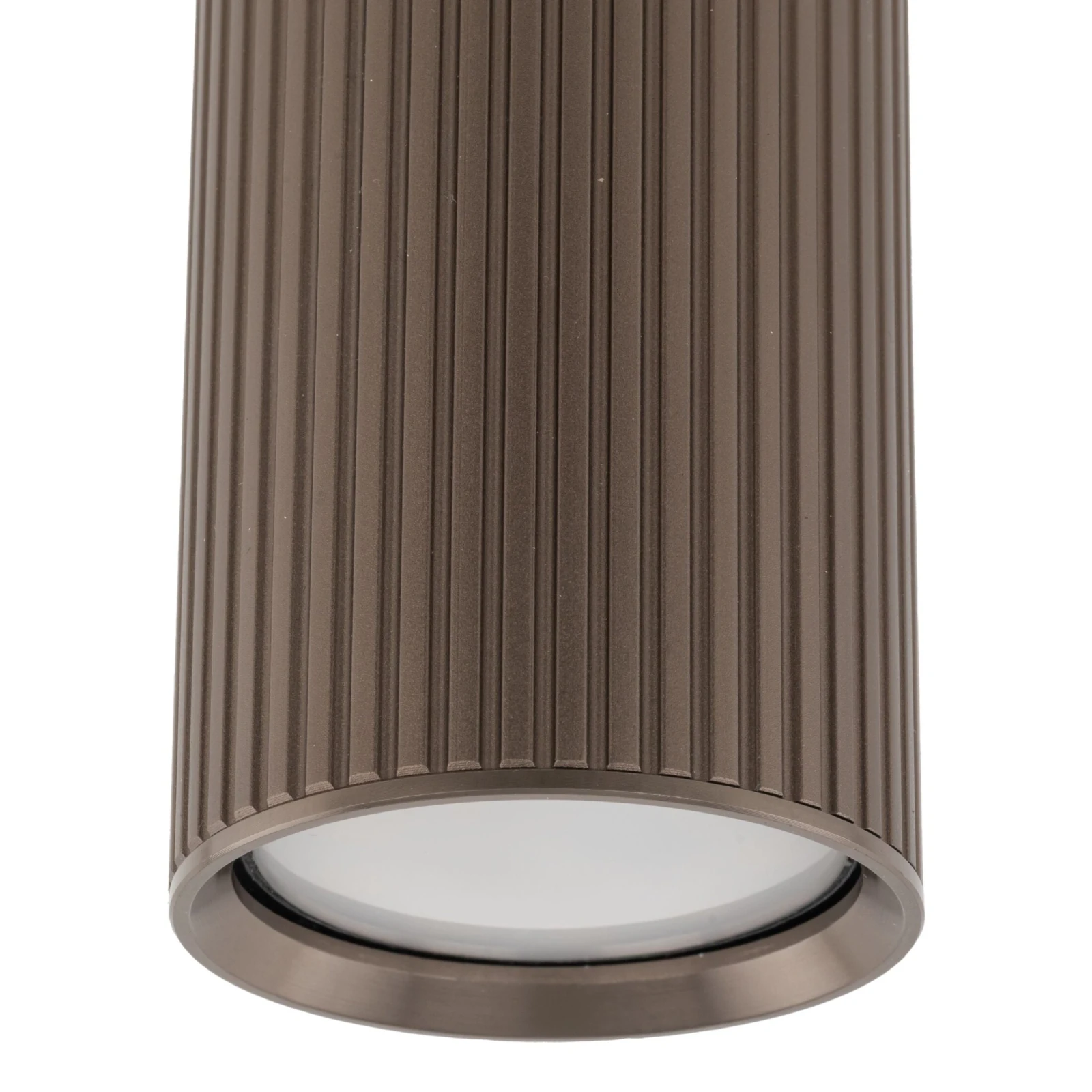 TUNE L ceiling light – cylindrical, brown, GU10