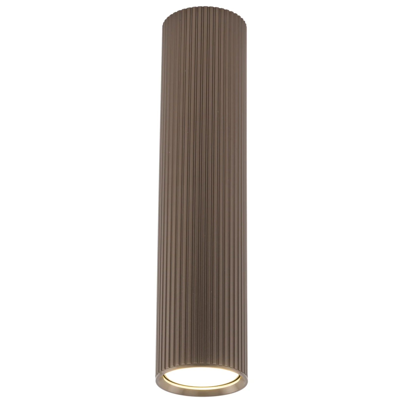 TUNE L ceiling light – cylindrical, brown, GU10