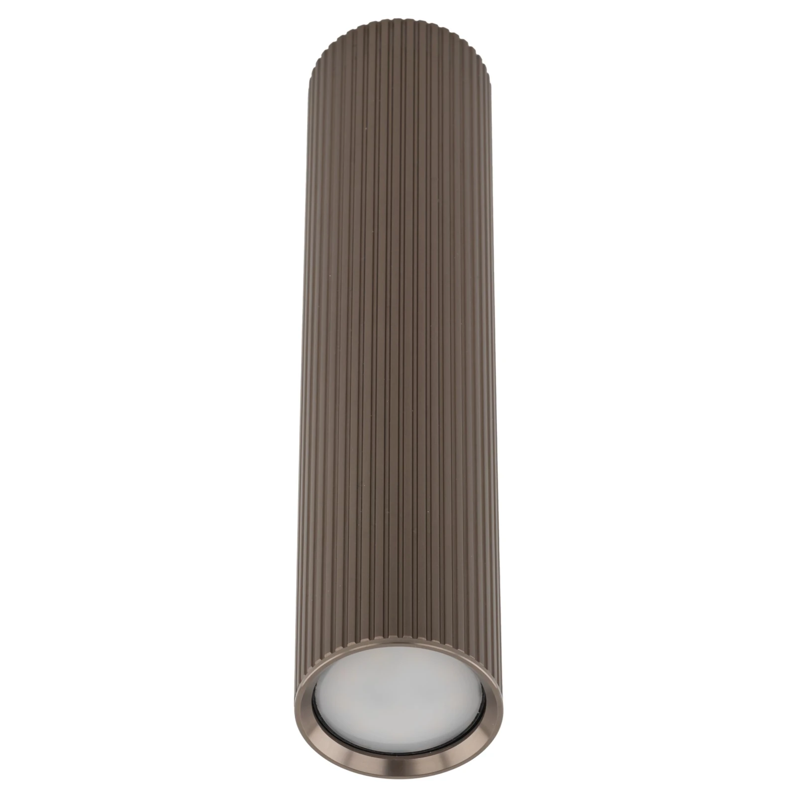 TUNE L ceiling light – cylindrical, brown, GU10