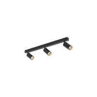 Ceiling spotlight 3xGU10 – black, adjustable, gold detail - Image 12