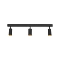 Ceiling spotlight 3xGU10 – black, adjustable, gold detail - Image 14
