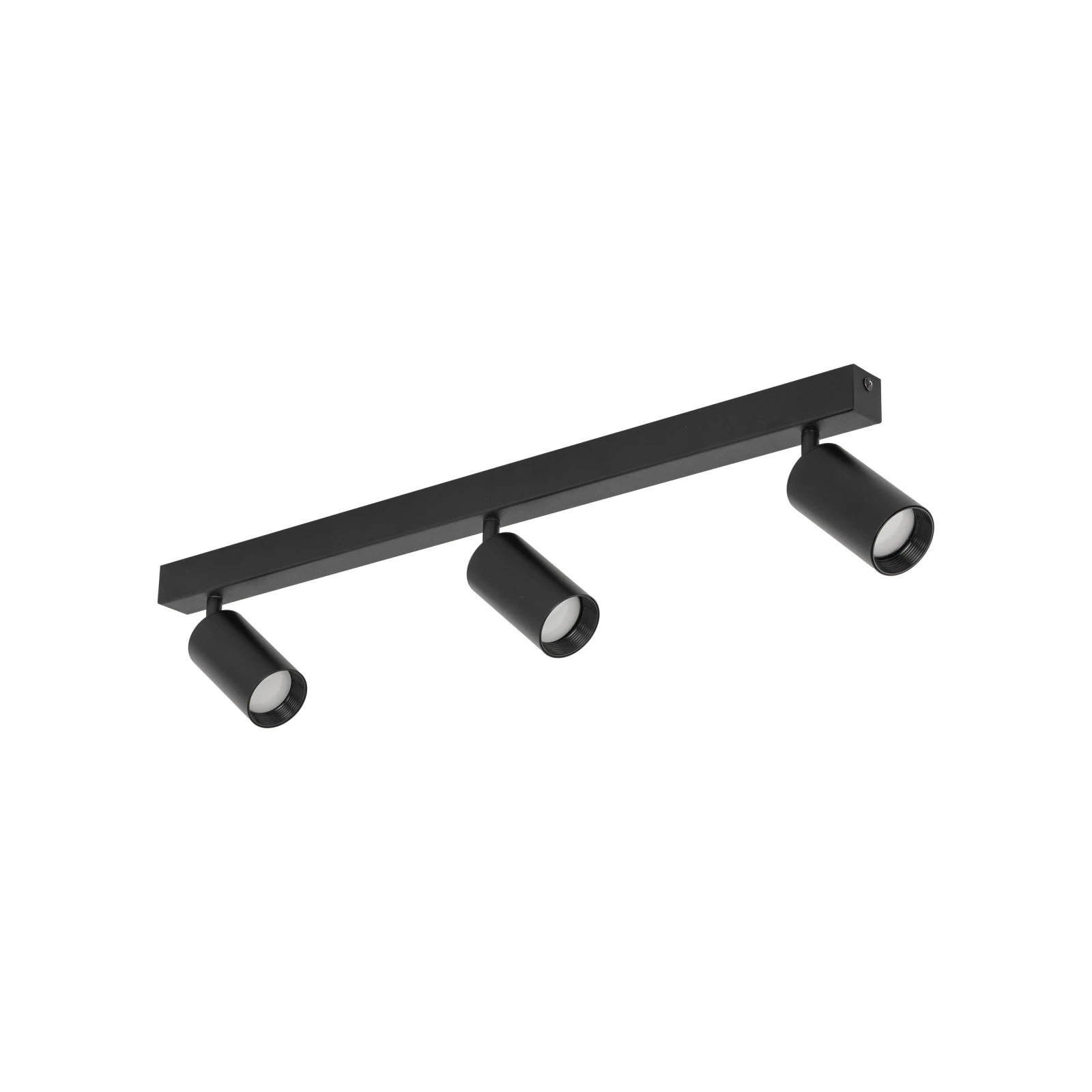 Ceiling spotlight 3xGU10 – black, adjustable, gold detail