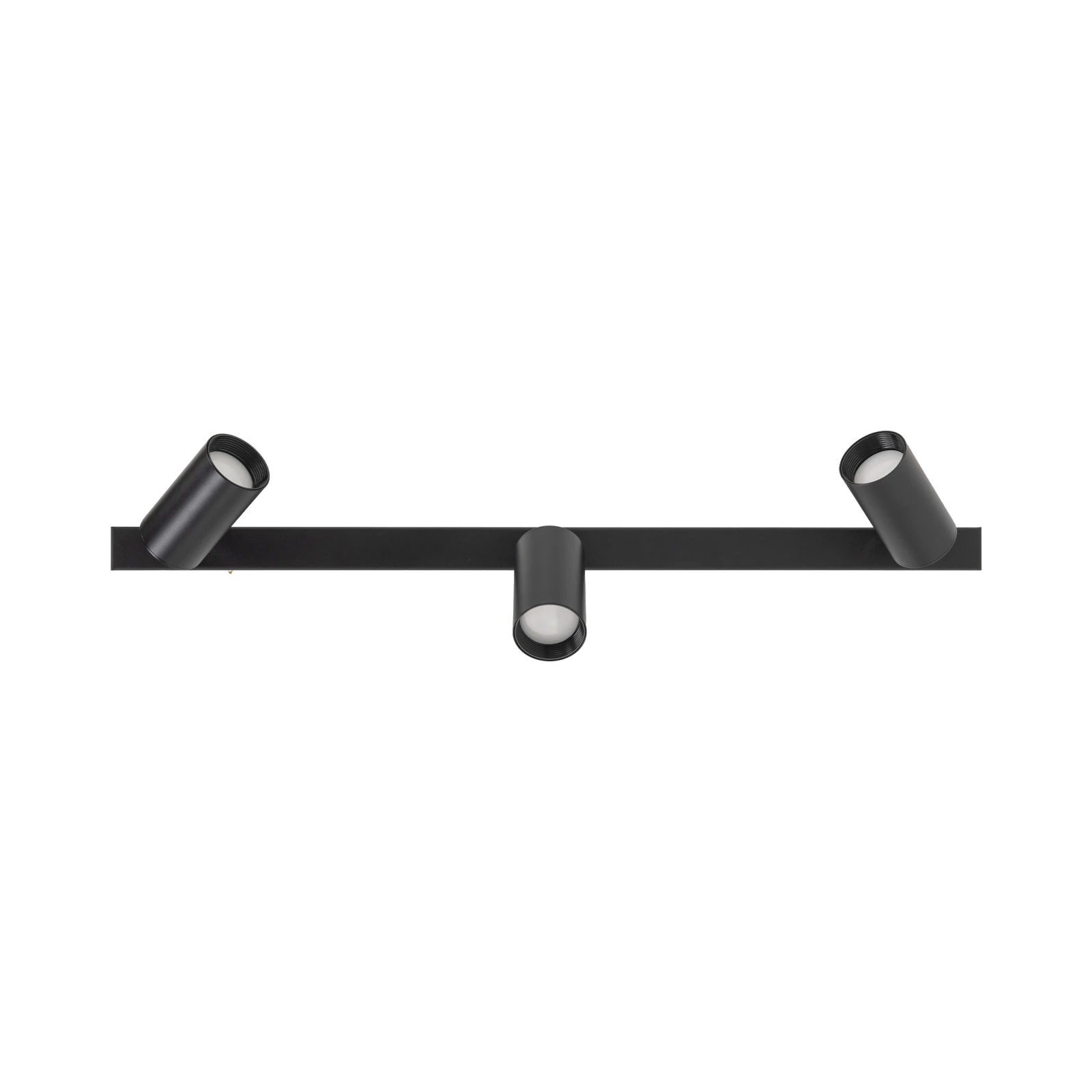 Ceiling spotlight 3xGU10 – black, adjustable, gold detail