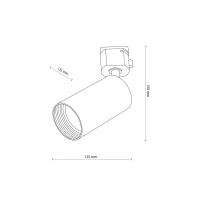 Track spotlight 1xGU10 – white, movable, adjustable - Image 6