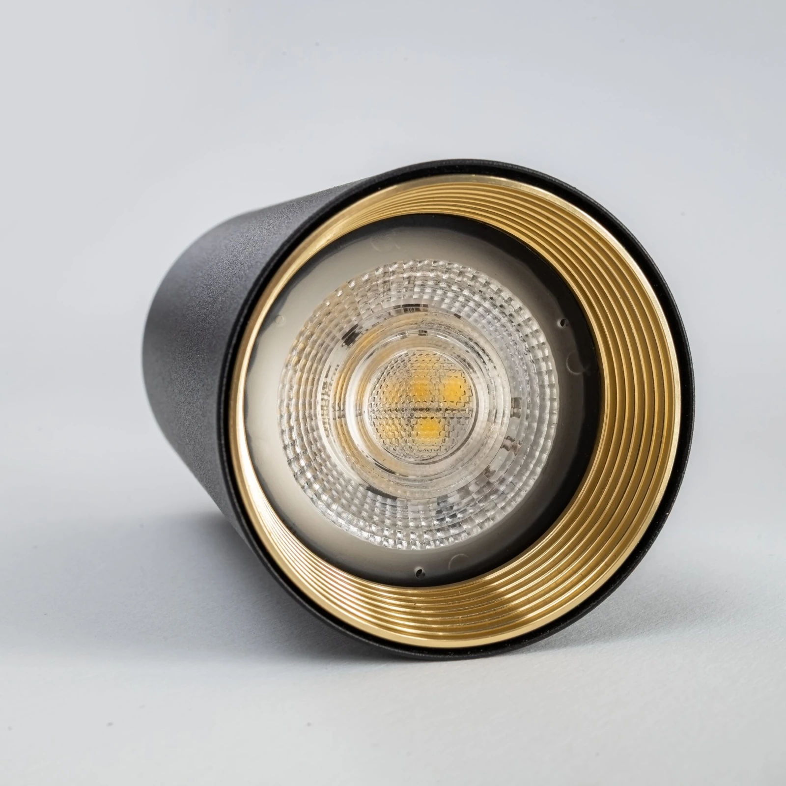 Ceiling directional light 10 W – round, black, GU10