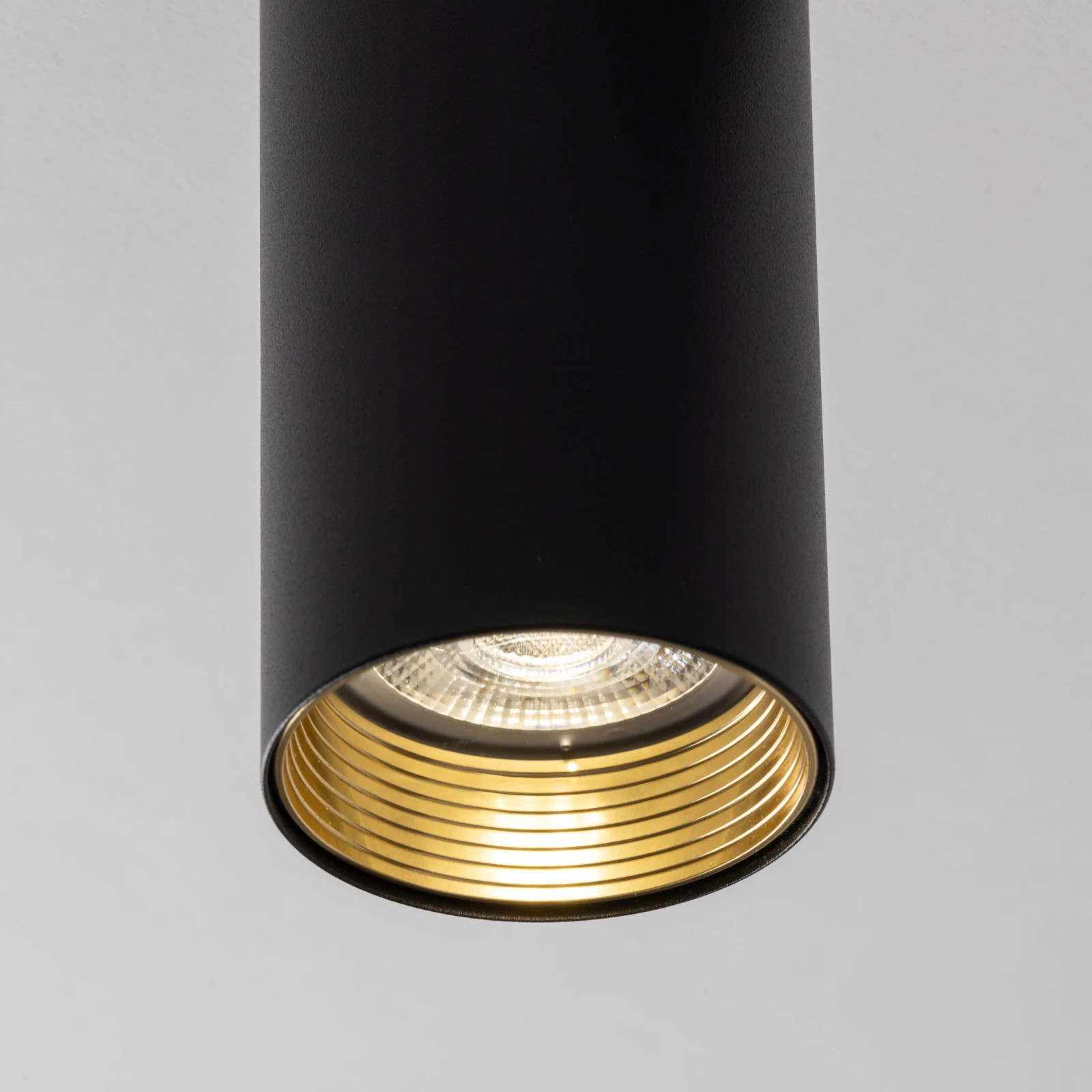 Ceiling directional light 10 W – round, black, GU10