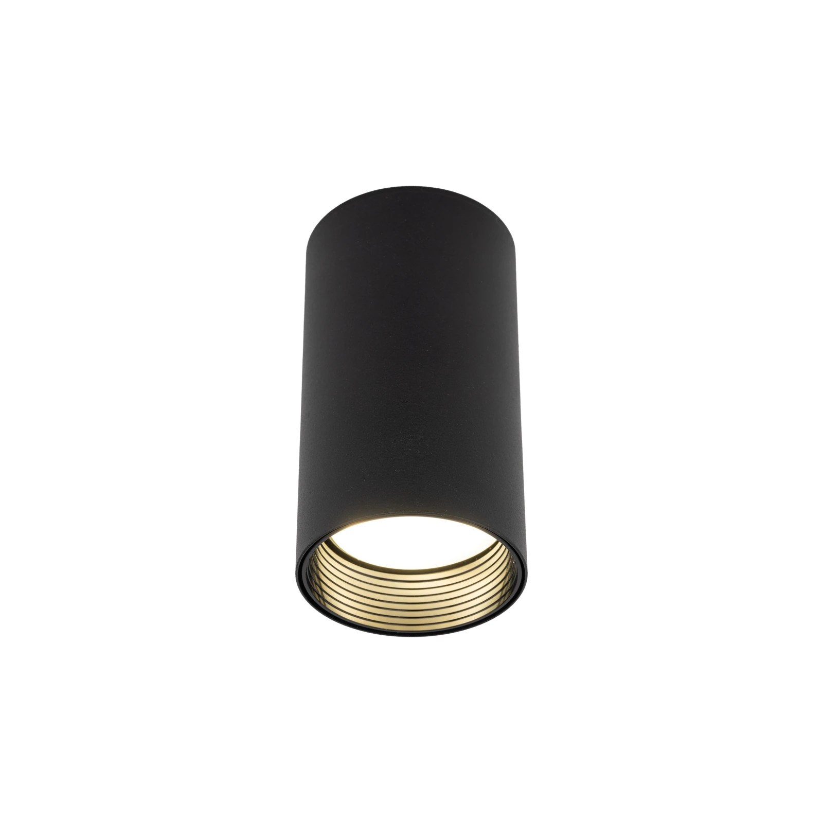 Ceiling directional light 10 W – round, black, GU10