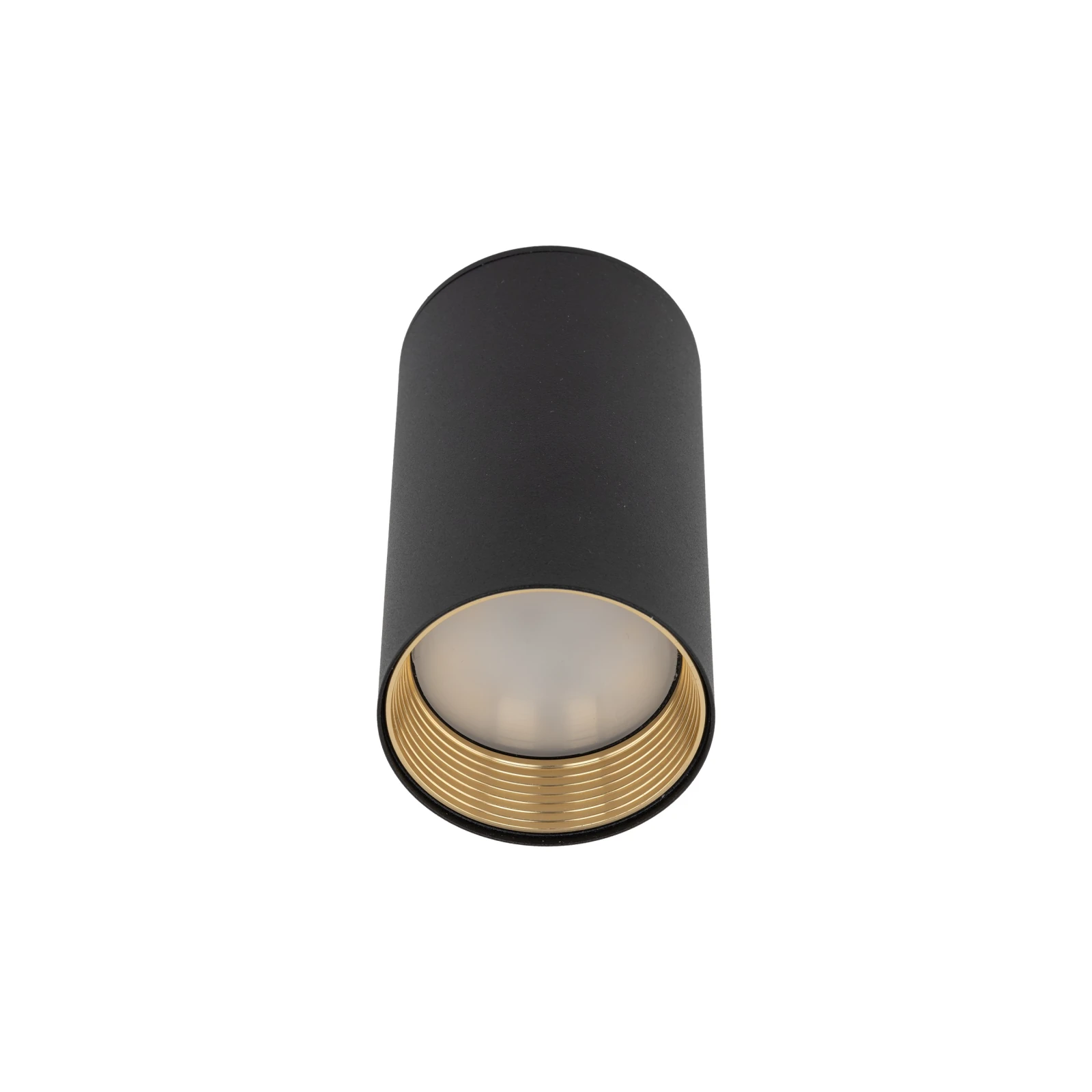 Ceiling directional light 10 W – round, black, GU10