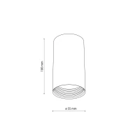 Ceiling directional light 10 W – round, black, GU10 - Image 11