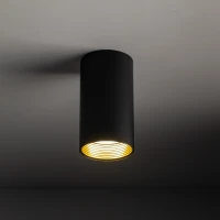 Ceiling directional light 10 W – round, black, GU10 - Image 1