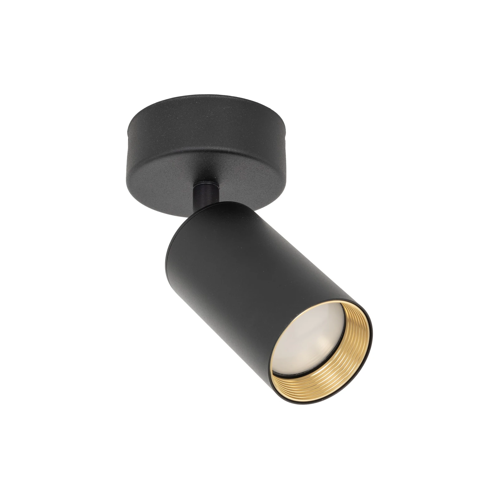 Wall directional light 10 W – round, black, GU10