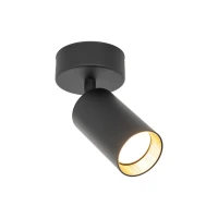 Wall directional light 10 W – round, black, GU10 - Image 9