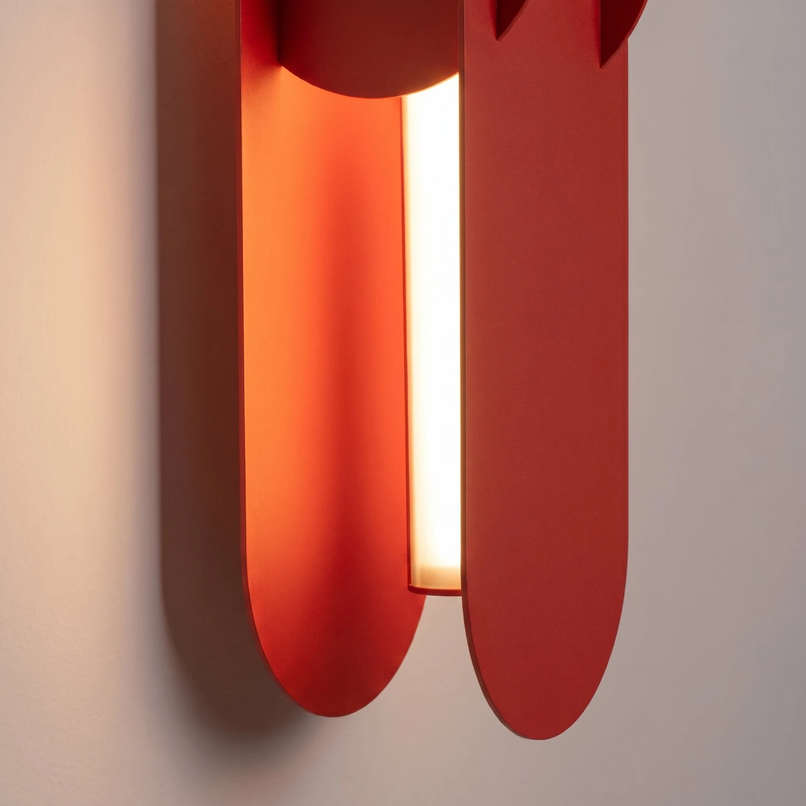 Wall light 91 cm – linear, red, LED 4000K