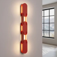 Wall light 91 cm – linear, red, LED 4000K - Image 1