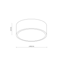 LIVO ceiling light M – cylindrical, black, IP54 - Image 8