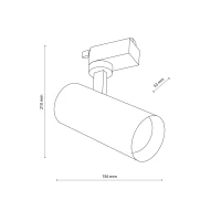 TRACER LED track light 10 W – cylindrical, black, CCT - Image 7