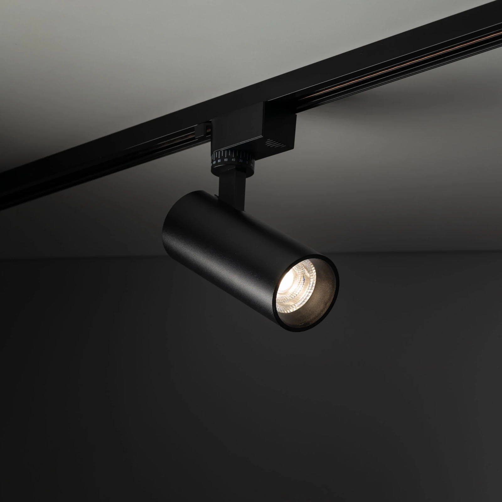 TRACER LED track light 10 W – cylindrical, black, CCT
