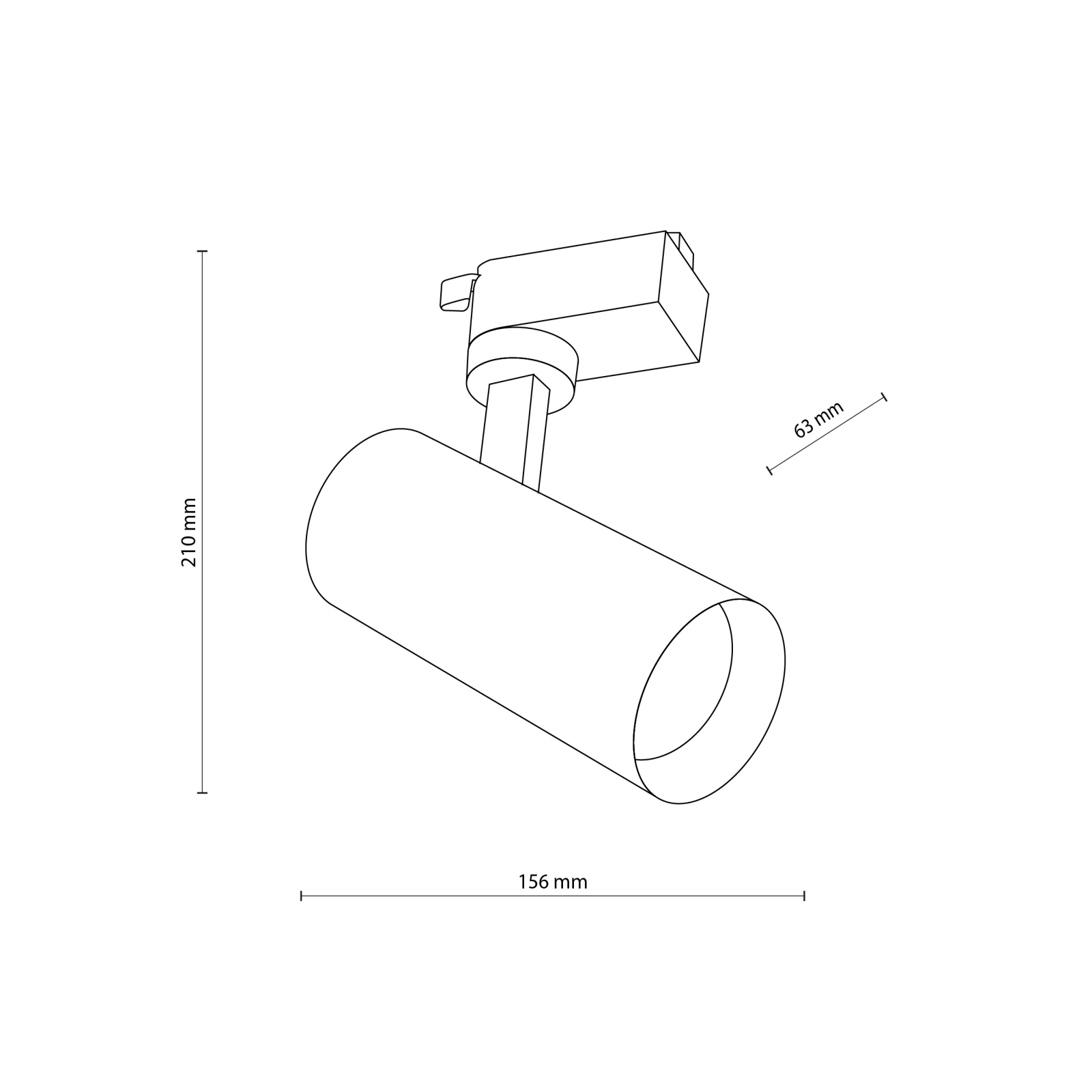 TRACER LED bėgelio šviestuvas 10 W, baltas, CCT