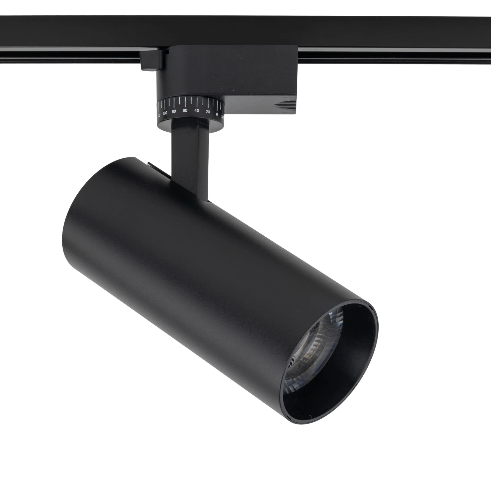 Track light 20W – cylindrical, black, CCT