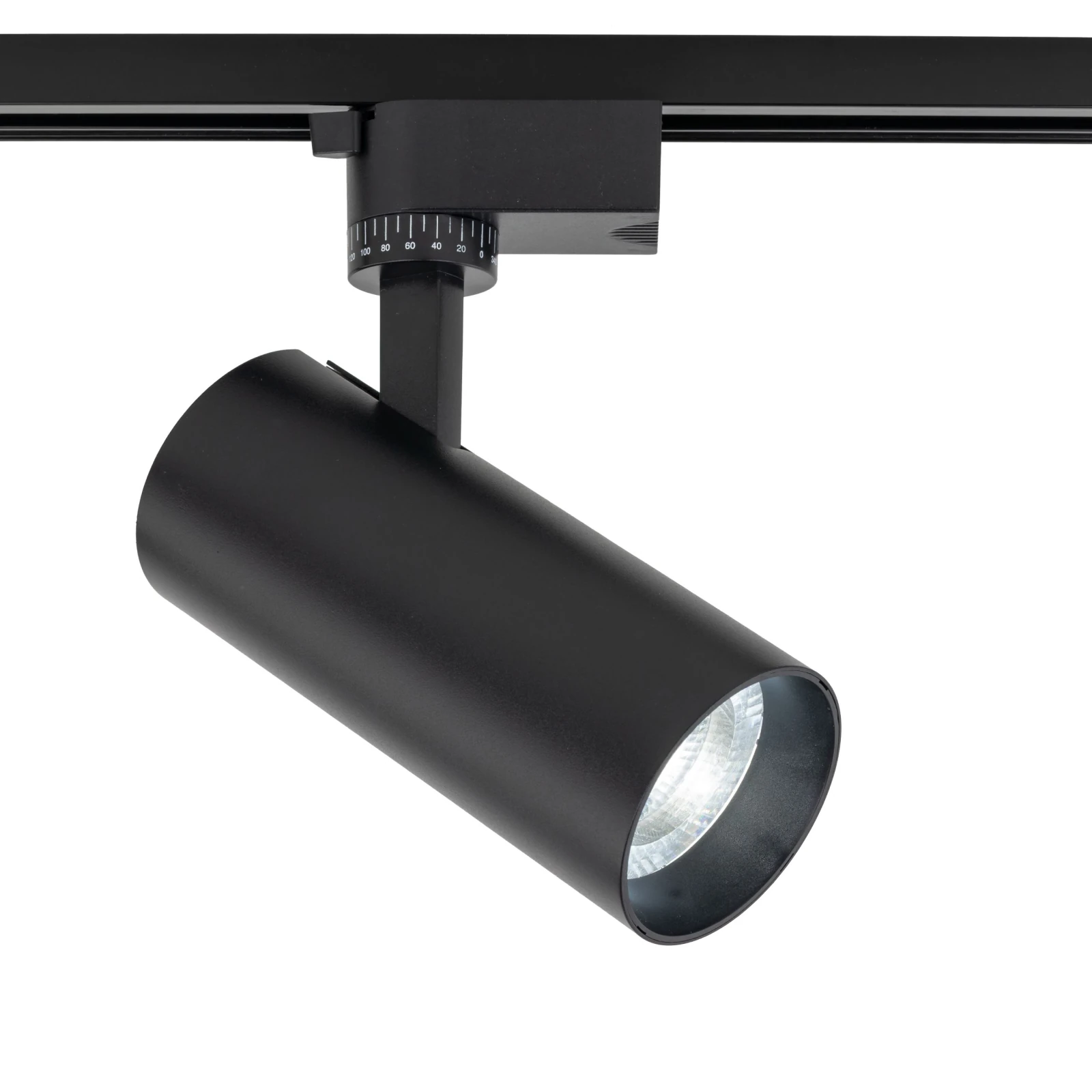 Track light 20W – cylindrical, black, CCT