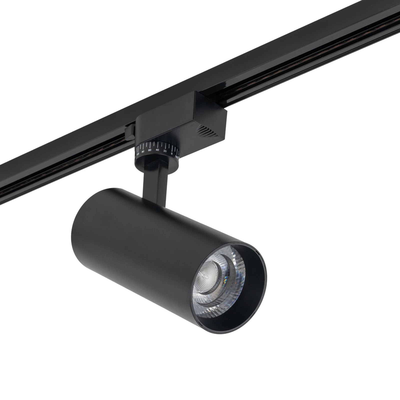 Track light 20W – cylindrical, black, CCT