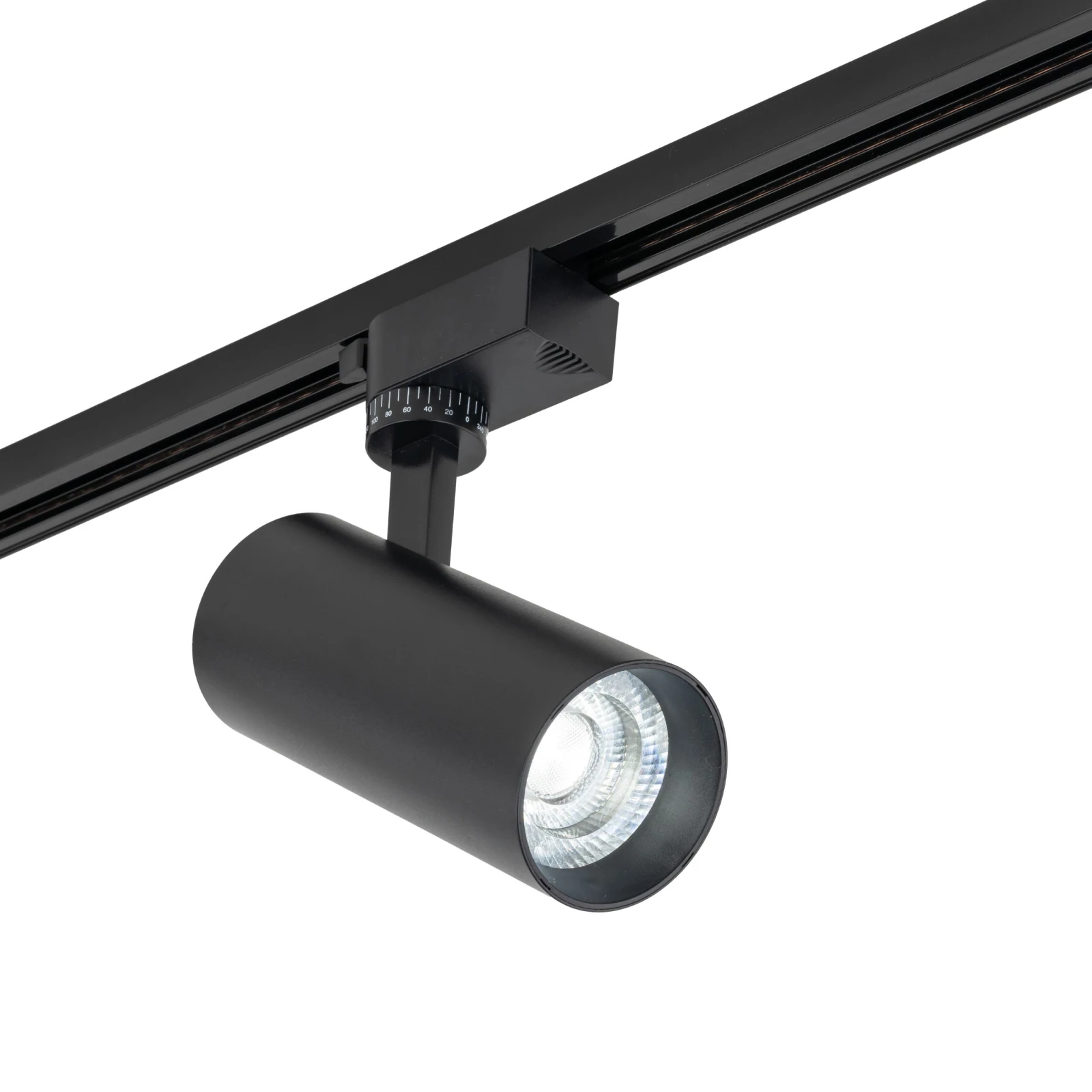Track light 20W – cylindrical, black, CCT