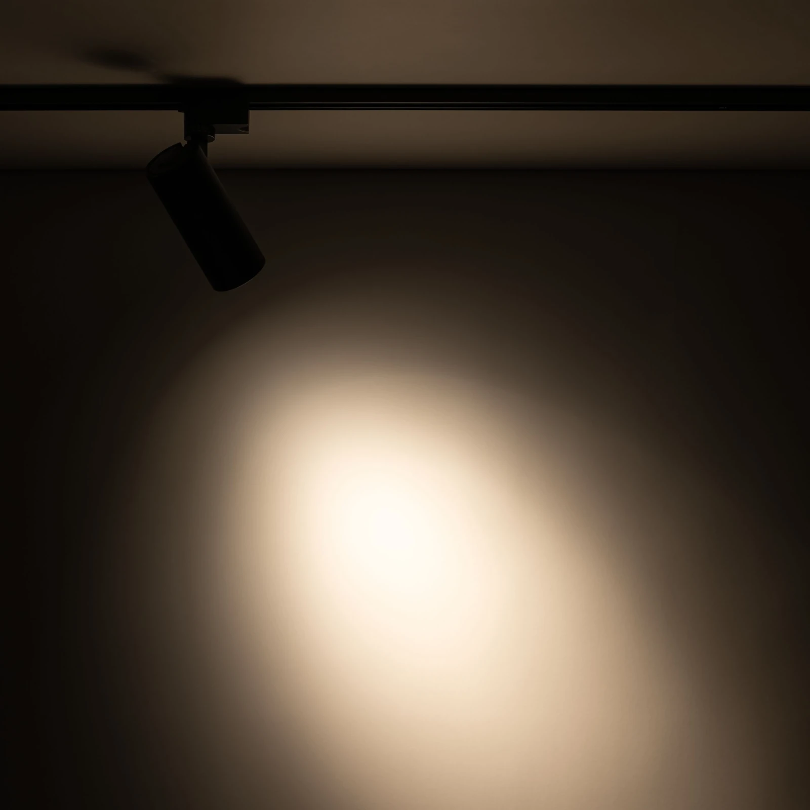 Track light 20W – cylindrical, black, CCT
